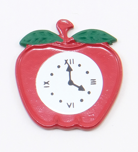 Dollhouse Miniature Clock-Apple